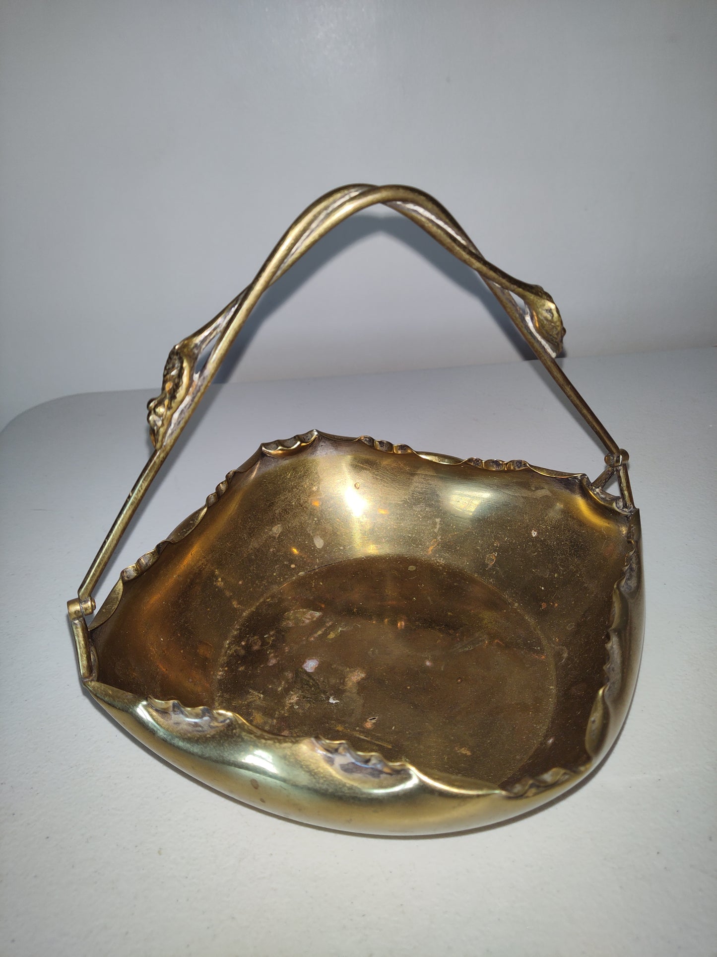 Vintage Brass Basket