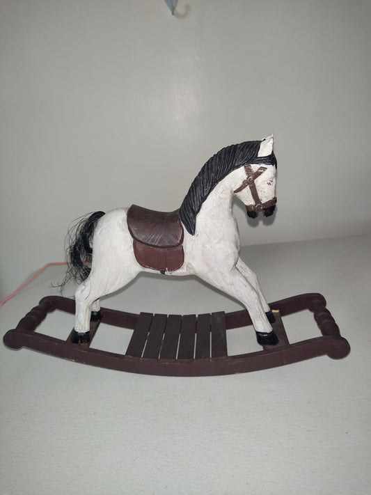 Wooden Platform Rocking Horse Figurine.