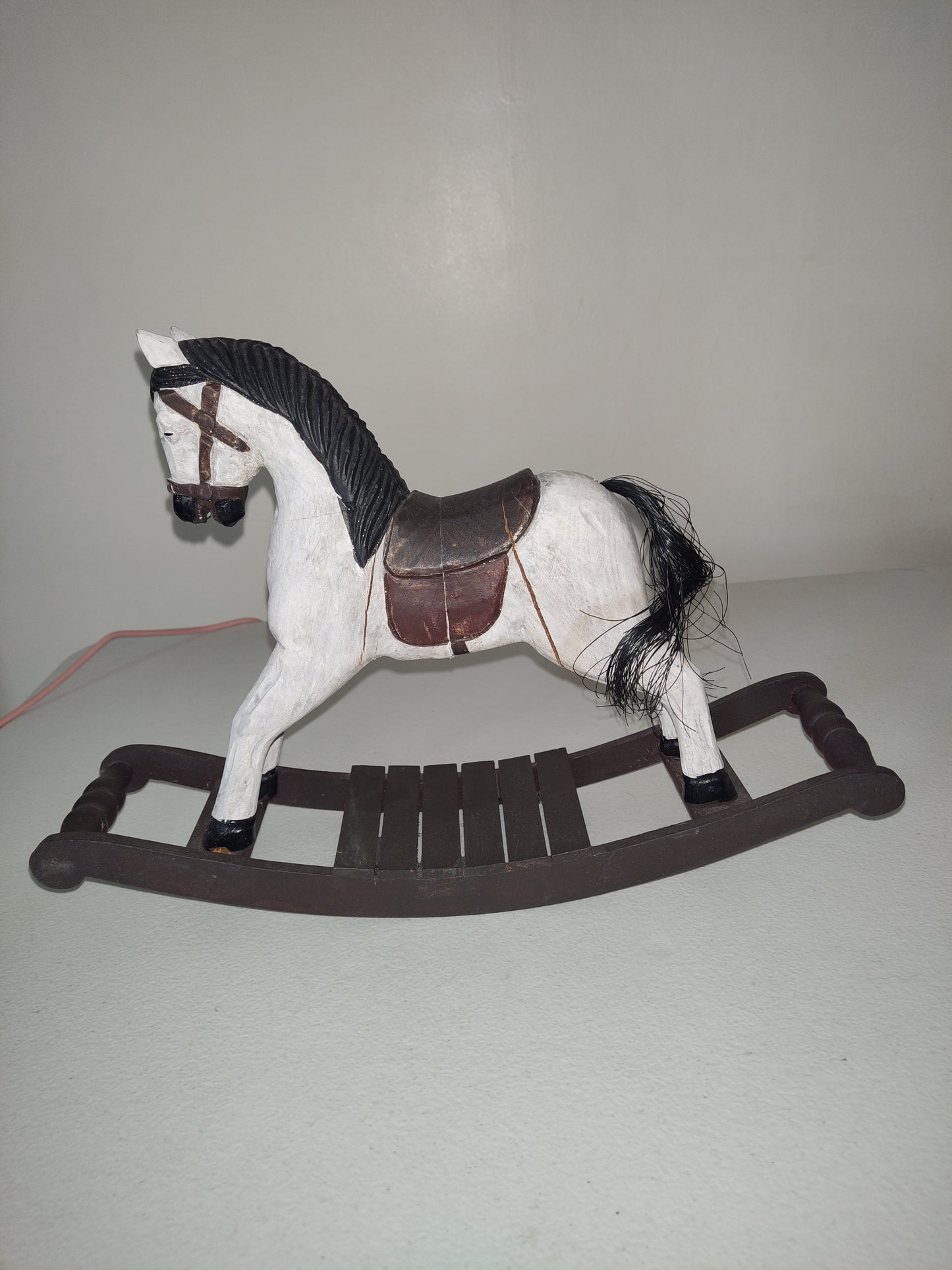 Wooden Platform Rocking Horse Figurine.