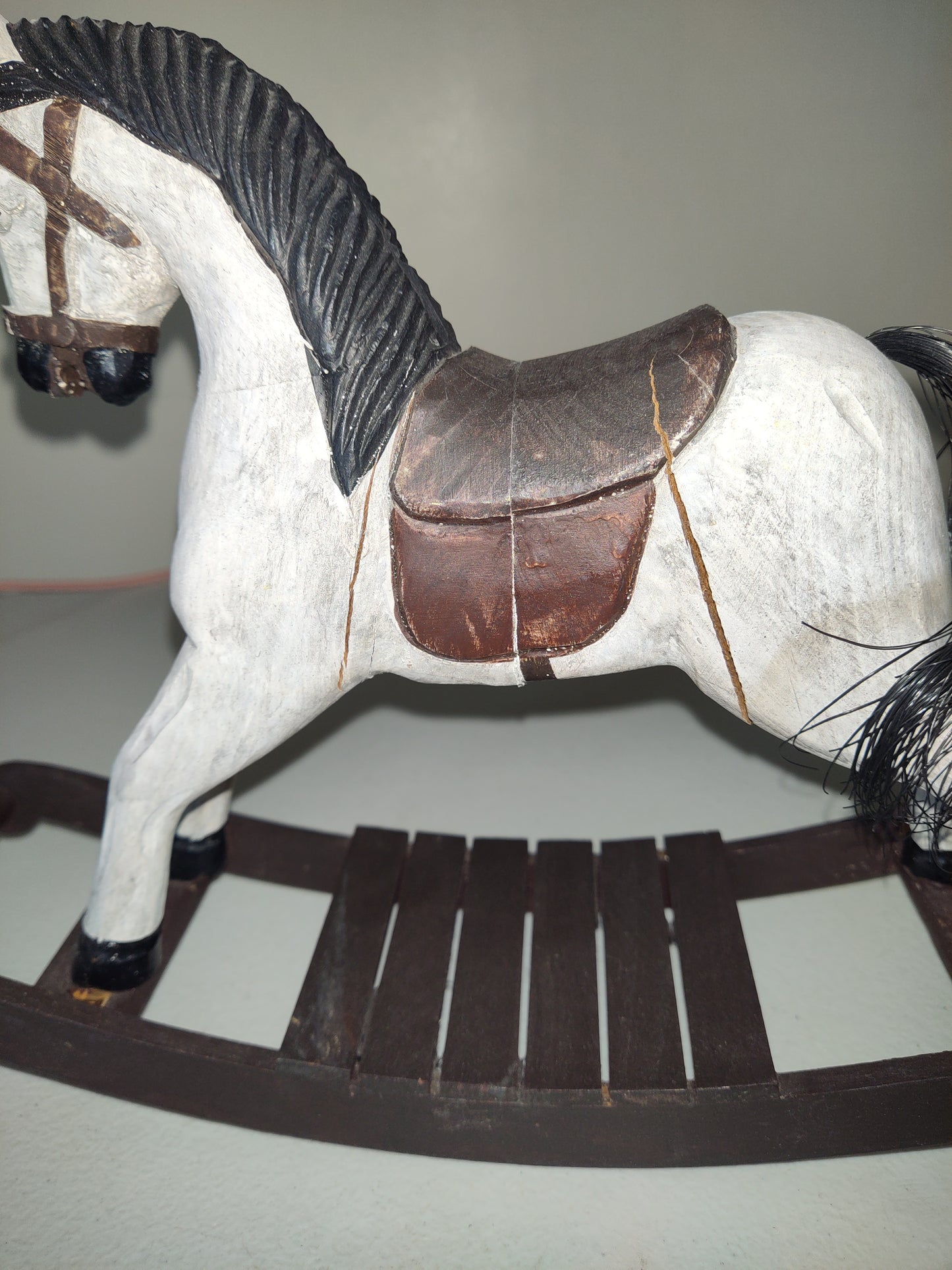 Wooden Platform Rocking Horse Figurine.