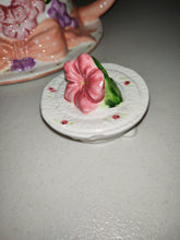 Load image into Gallery viewer, Vintage 1997 Seymour Mann Ceramic Floral Hat Teapot.
