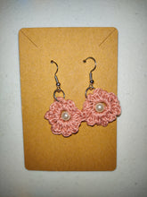 Load image into Gallery viewer, Crochet  Daisy Earrings
