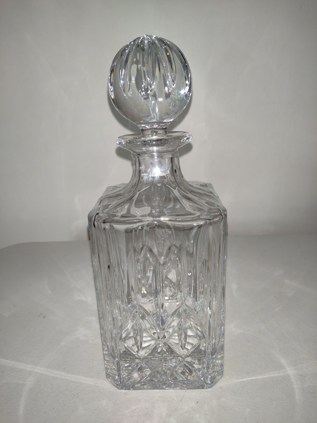 Vintage Atlantis for Block Full Leaded Crystal Square Whiskey Decanter