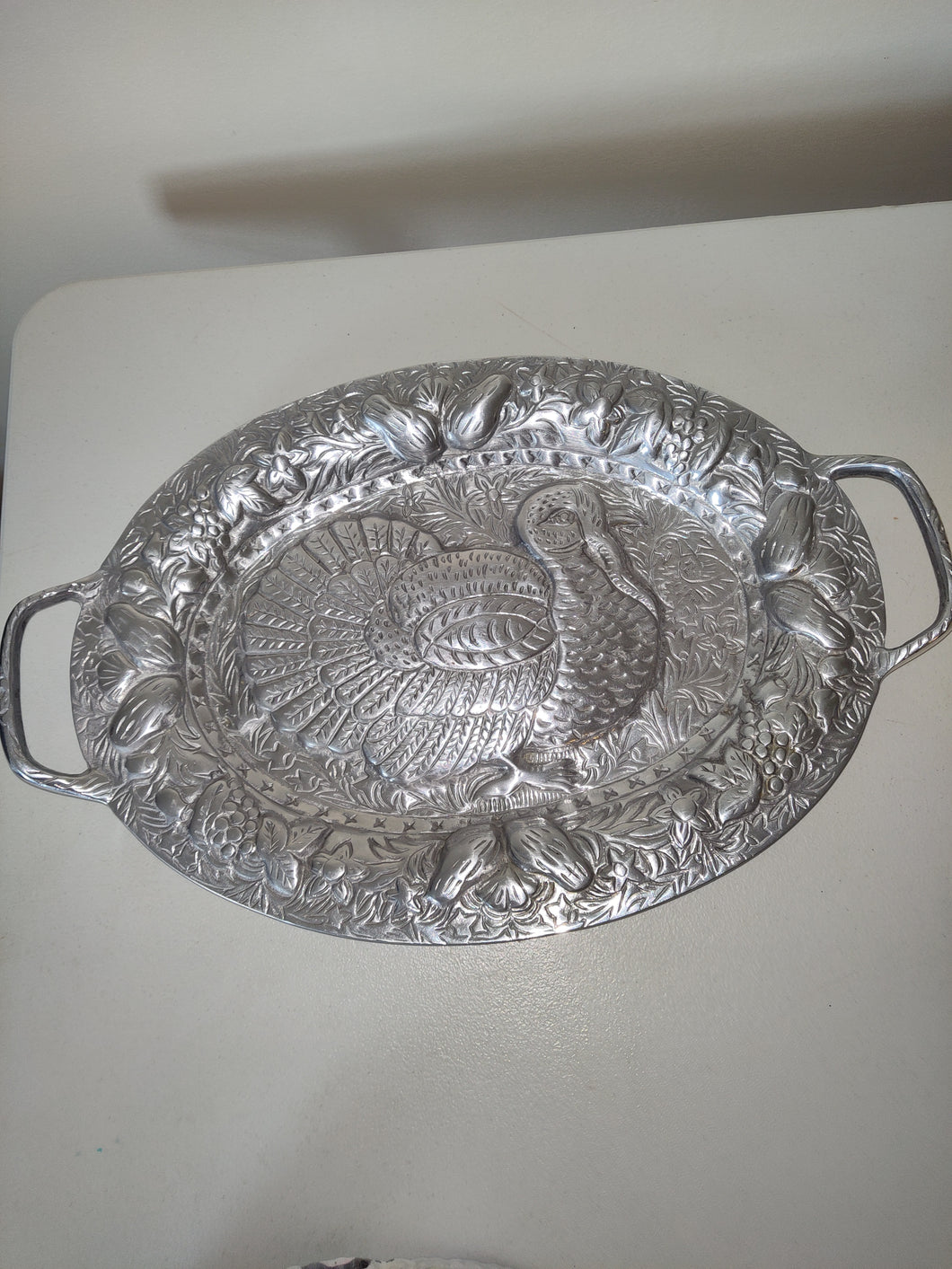 Vintage Stainless Steel Turkey Platter