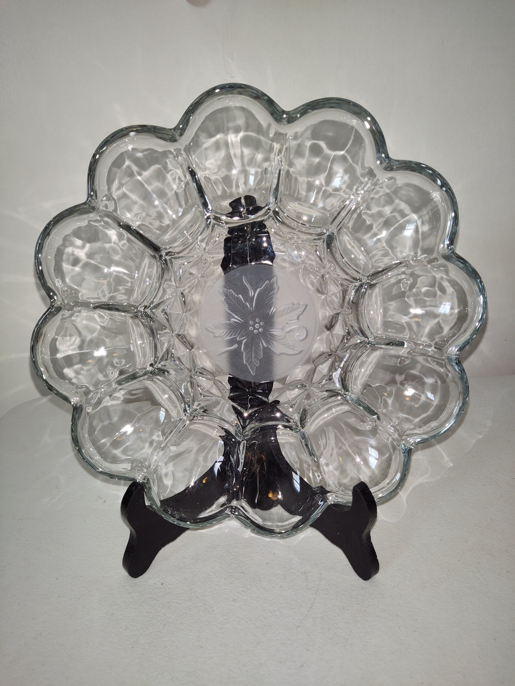 Princess House Fantasia Crystal Deviled Egg Dish