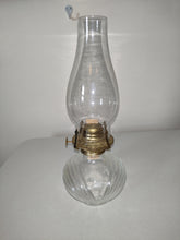 Lade das Bild in den Galerie-Viewer, Vintage 20th Century Lamp Light Farms Glass Ribbed Oil Lamp w/ Shade
