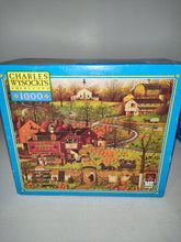 Cargar imagen en el visor de la galería, Vintage 1995 Charles Wysocki 1000 Piece Jigsaw Puzzle - Black Birds Roost at Mill Creek
