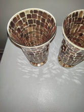 Afbeelding in Gallery-weergave laden, Two Mosaic Large Candle Holders
