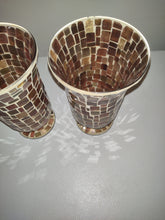 Load image into Gallery viewer, Two Mosaic Large Candle Holders
