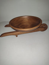 Load image into Gallery viewer, Woodcroftery Wheelbarrow Wood Signed Nut Bowl
