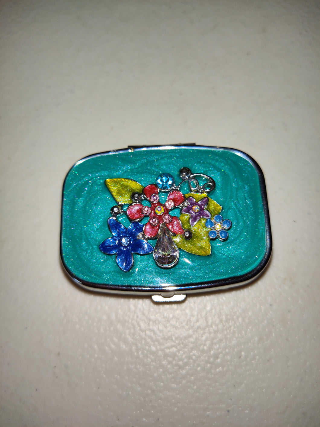 Vintage JC Penny Floral Pill Box NIB