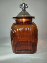 Afbeelding in Gallery-weergave laden, Large Vintage Amber Canister
