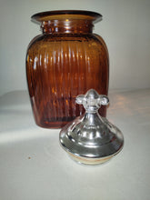 Afbeelding in Gallery-weergave laden, Large Vintage Amber Canister
