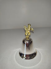 Carica l&#39;immagine nel visualizzatore di Gallery, Vintage  Bell with Cherub Playing Harp Silver Plated
