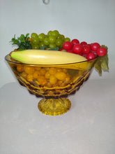 Load image into Gallery viewer, Viking Georgian Amber Pedestal Trifle Fruit/Salad Bowl
