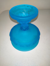 Load image into Gallery viewer, Brilliant Satin Blue Thumbnail Candy Compote/Candy Dish
