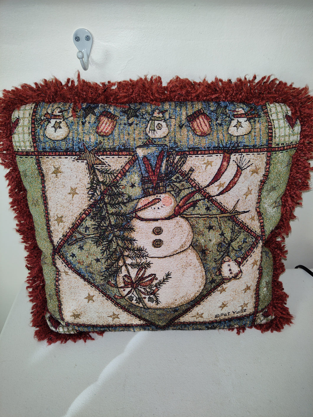 Vintage Snowman Pillow