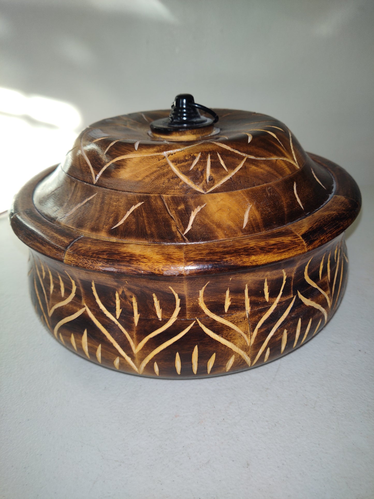 Wooden Handmade Casserole Chapati Box Roti Box Hotpot Hot Case Serving Container