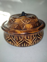 Load image into Gallery viewer, Wooden Handmade Casserole Chapati Box Roti Box Hotpot Hot Case Serving Container
