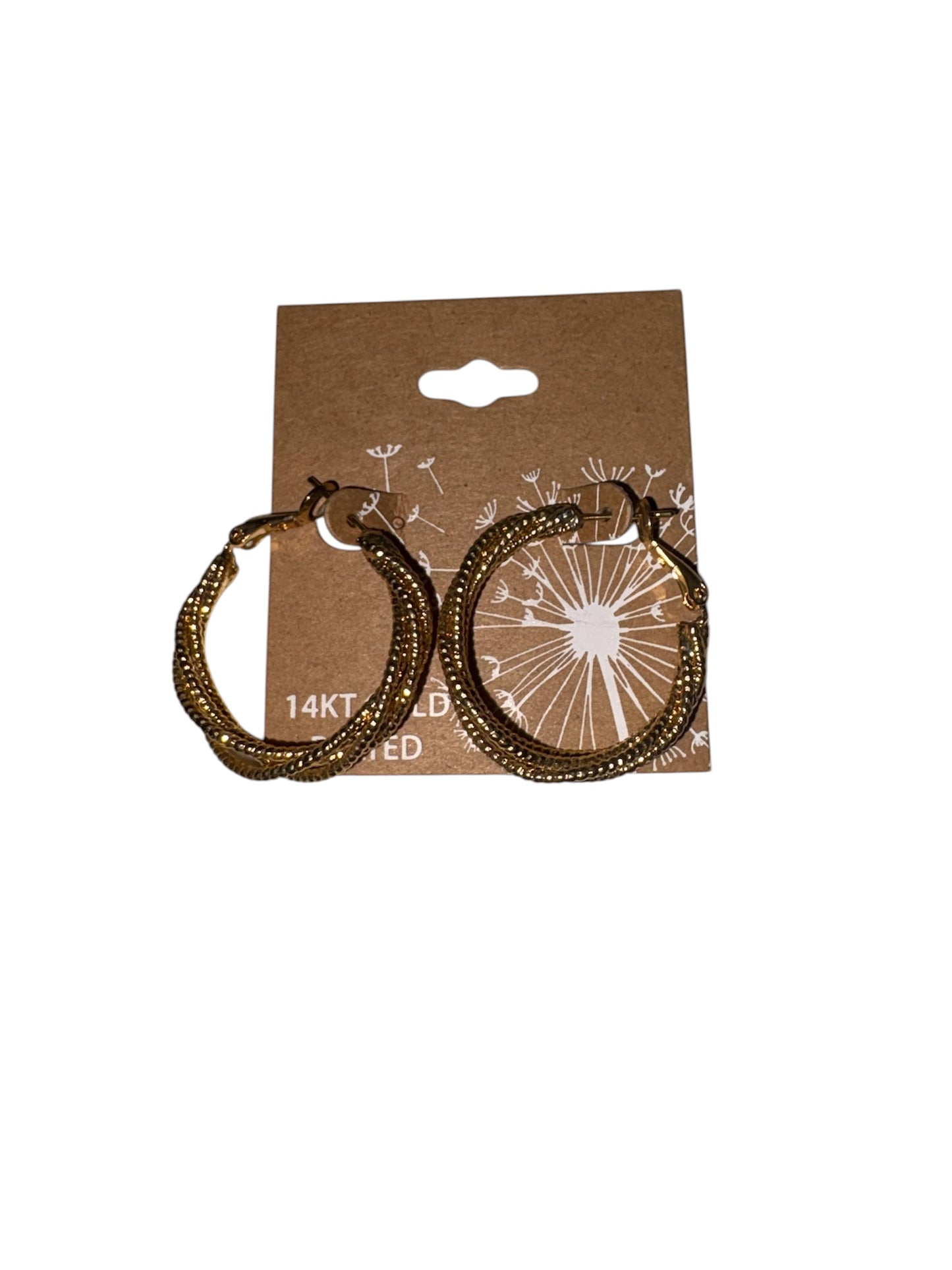 Vintage Gold Tone Hoop Earrings