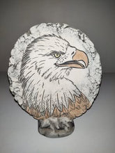 Lade das Bild in den Galerie-Viewer, SHAPES OF CLAY BY STAN - MT ST HELEN &quot;EAGLE&quot; PLAQUE WITH STAND
