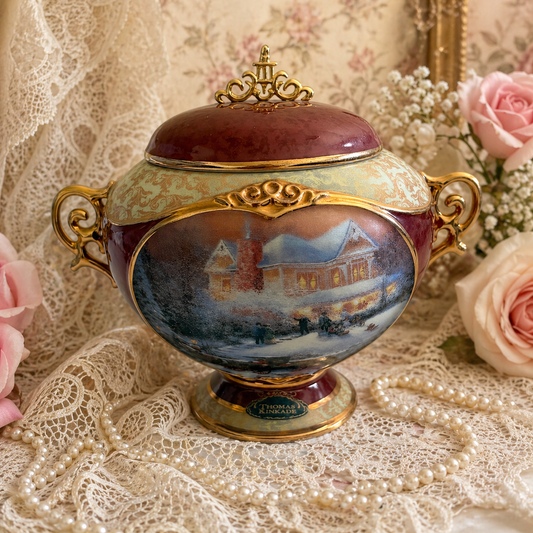 Thomas Kinkade's Home for the Holidays Heirloom Porcelain Music Box Collection