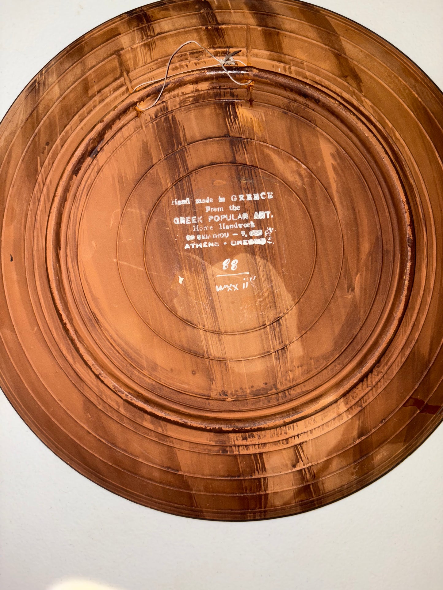 Plato de arcilla vintage del dios del sol Helios - Hecho a mano