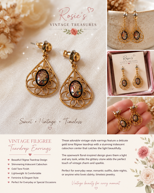 Vintage Teardrop Earrings