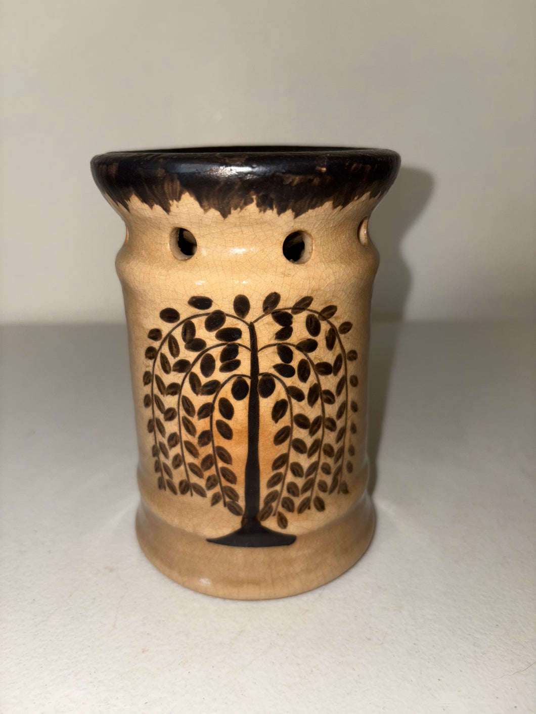 Never Used Country Style Tree Black Brown Candle Warmer