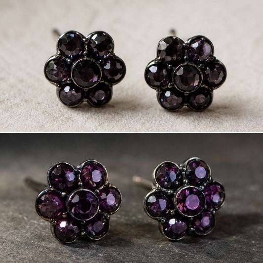 Vintage Floral Stud Earrings
