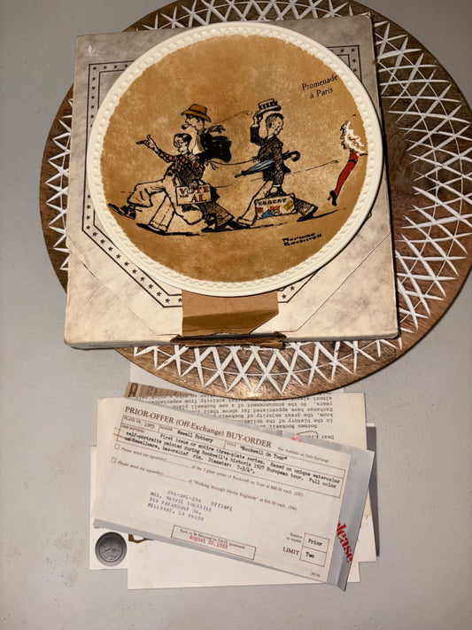 Rockwell On Tour small vintage decorative plates