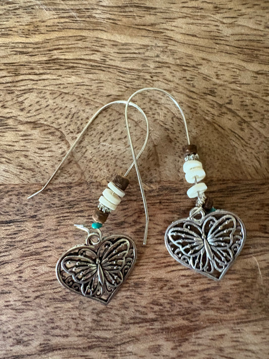 2 Inch Silver-tone Earring Set Boho Retro Dangle Drop Hook New