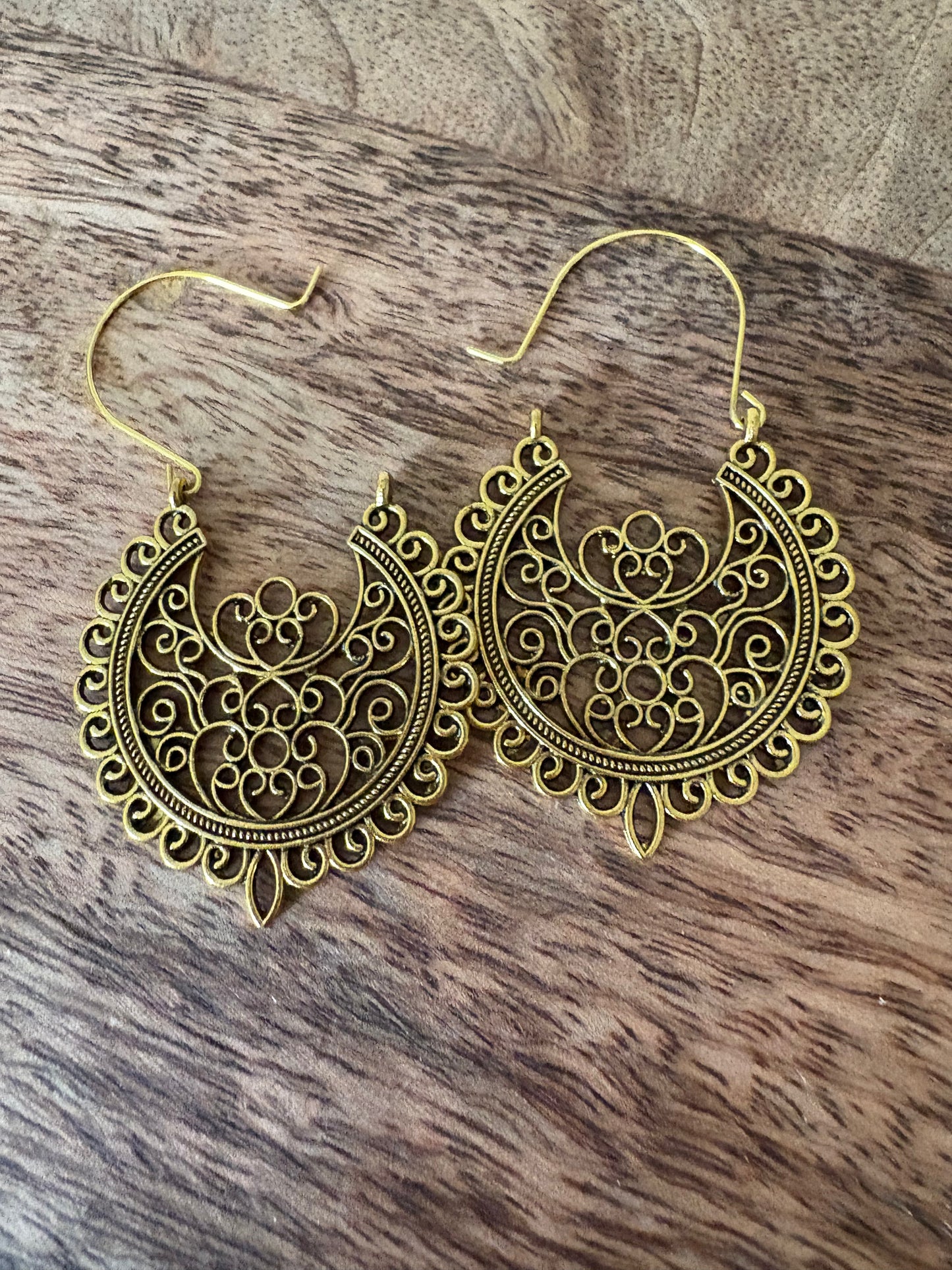 2” Bronze-tone Earring Boho Bead Set Dangle Drop Hook New