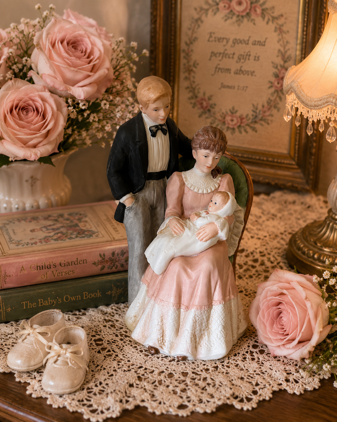 Home Interiors Family Figurine – Mother, Father & Baby