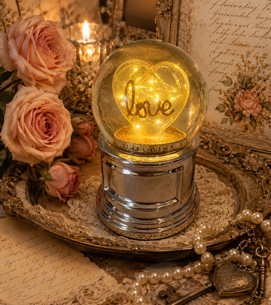 Light-Up Love Snow Globe