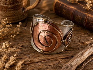 Handcrafted Mixed Metal Cuff Bracelet