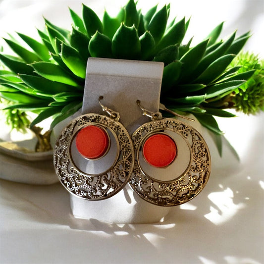 Pendientes vintage en tono dorado