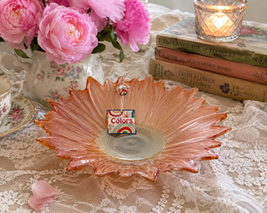 Handmade Turkish Art Glass Sunflower Bowl