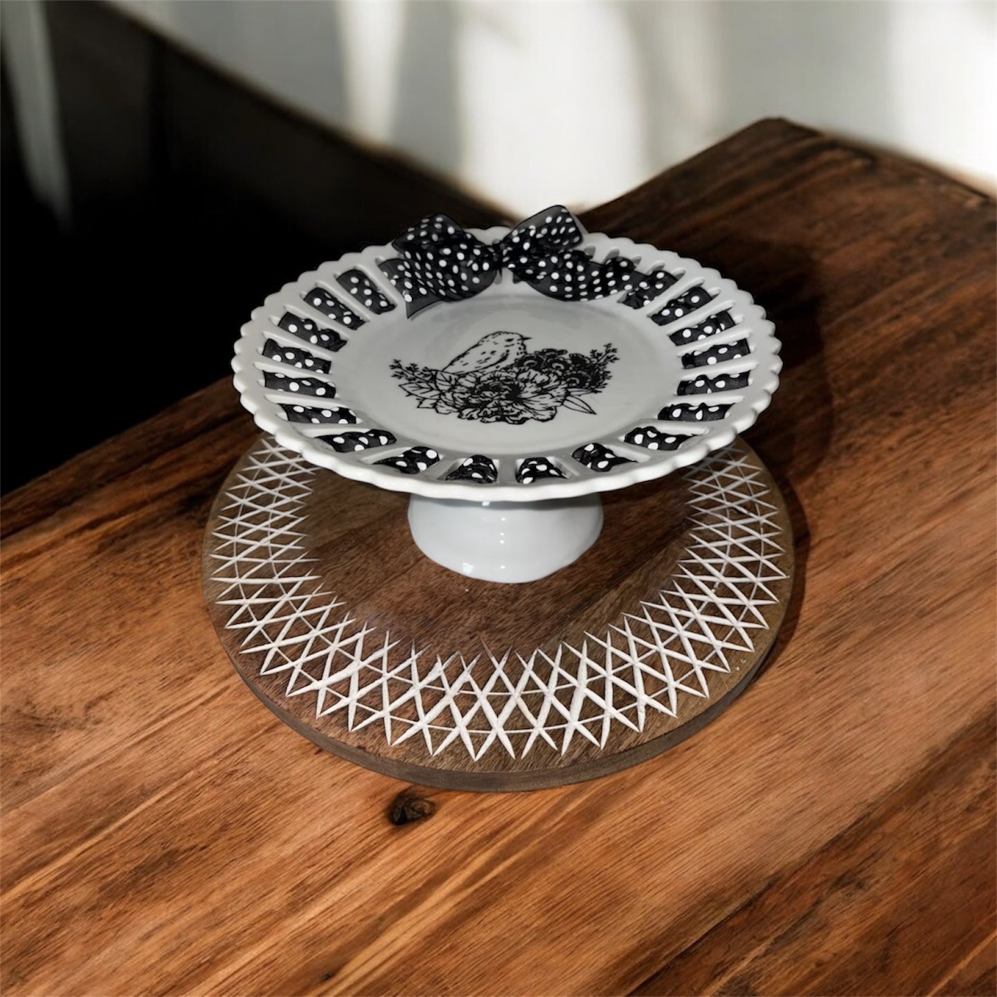 Godinger Antique Reflections Cake Plate