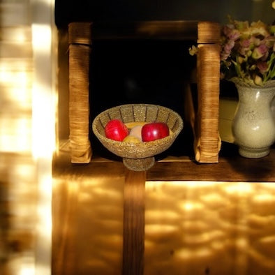 Vintage Beaded Bowl On Pedistal