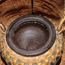 Load image into Gallery viewer, Vintage Round Wood And Wicker Rice Basket
