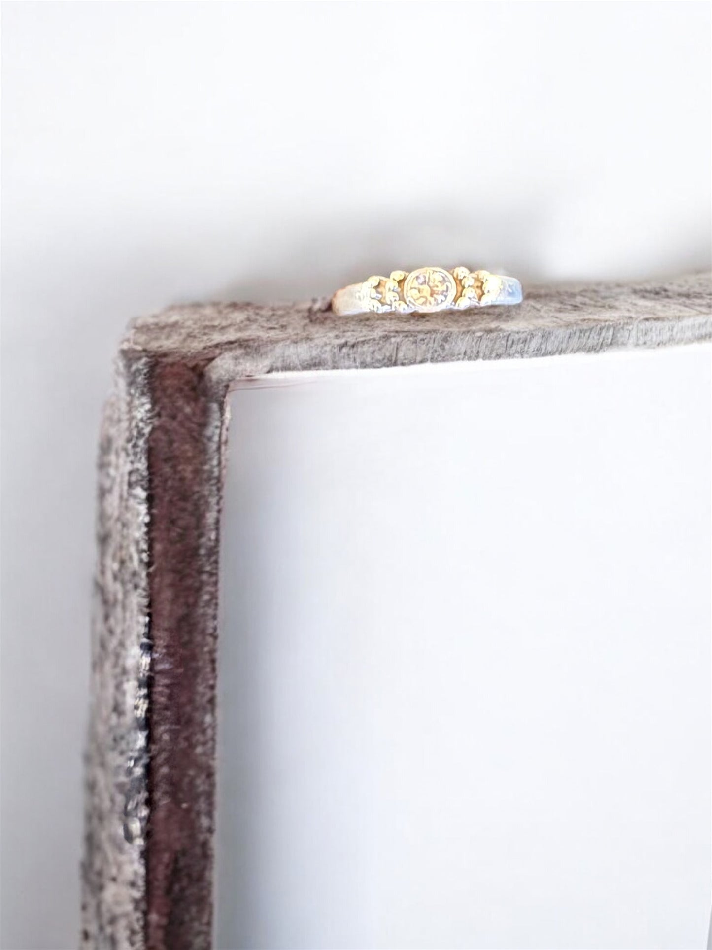 Silver Tone Faux Diamond Ring. Size 7 1/2