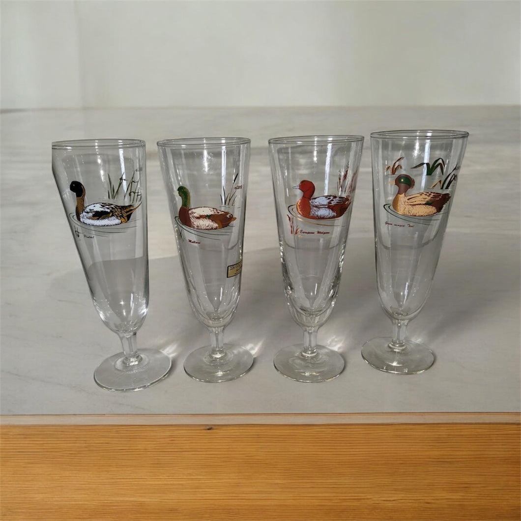 Culver Waterfowl Duck Pilsner Bar Glasses 4
