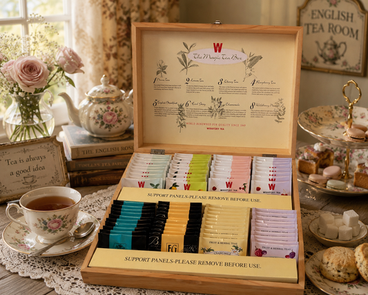 Wissotzky “The Magic Tea Box” Wooden Tea Chest with Assorted Tea Collection
