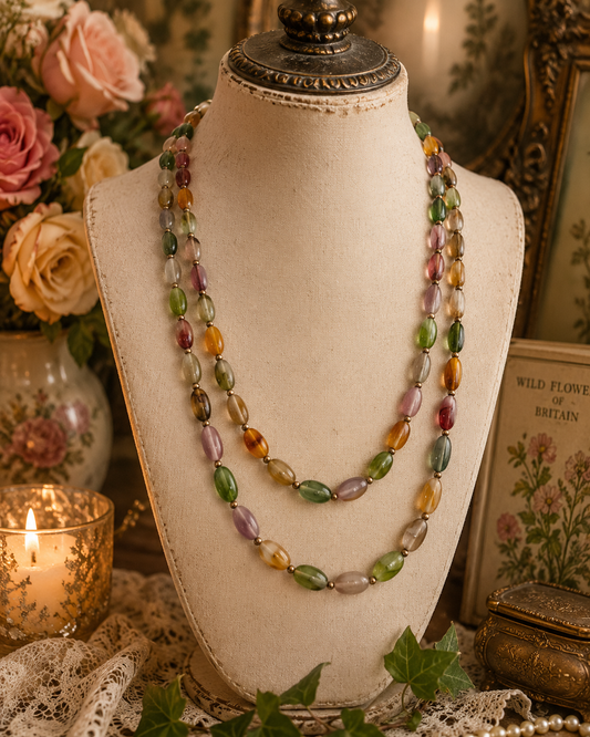 Vintage Multi-Color Glass Bead Necklace