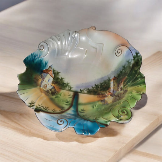 Beautiful Antique Hand Painted Porcelain Fruit Bowl