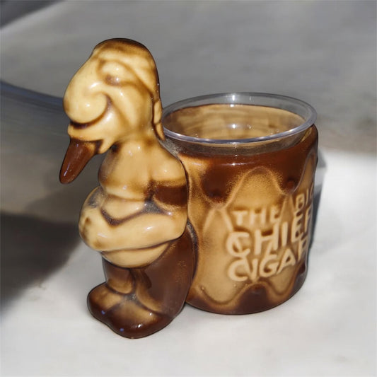 Vintage "The Big Chief's Cigars" Ceramic Cigar Holder ~ Planter