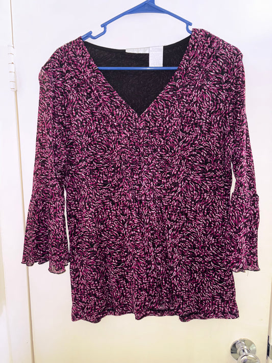 Worthington Top Extra Large 3/4 Bell Sleeves