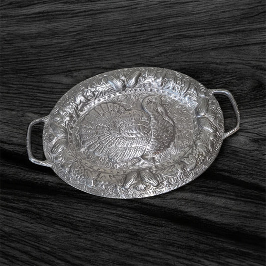 Vintage Stainless Steel Turkey Platter
