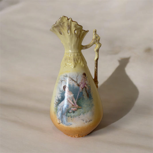 Antique Pitcher Woman And Cherub